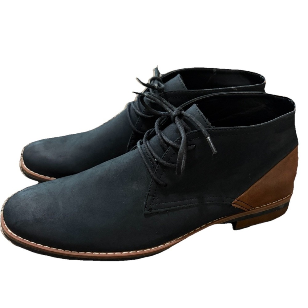 Restoration Barrow Chukka Boots Men’s 10 Black Brown Lace Up Dress Casual